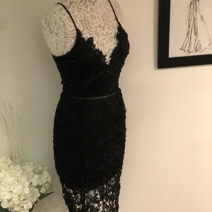 Black V Neck Harness Dress